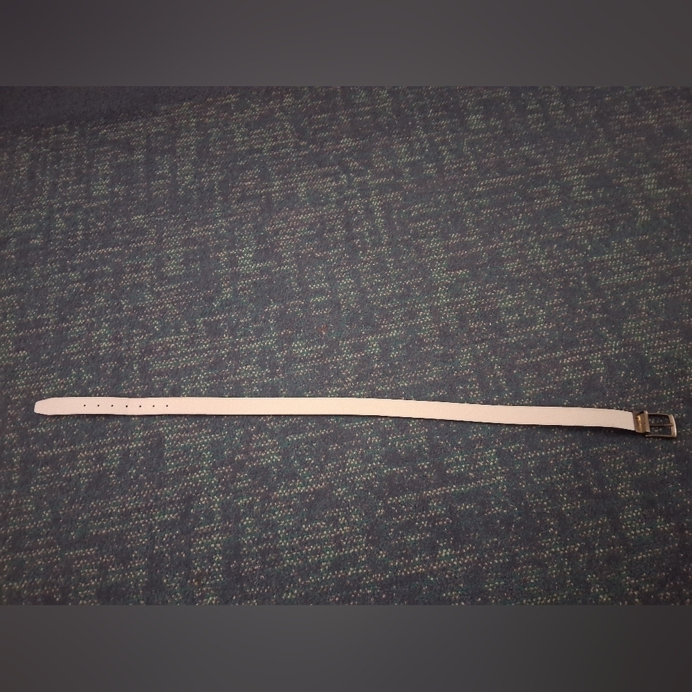 Nike White And Black Leather Belt - Picture 1 of 3
